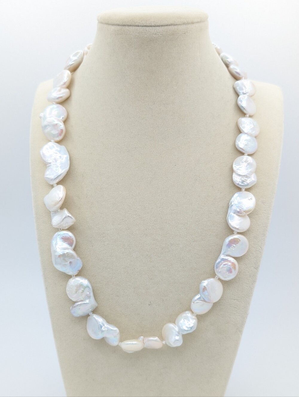 Large Baroque Pearl Necklace 21"
